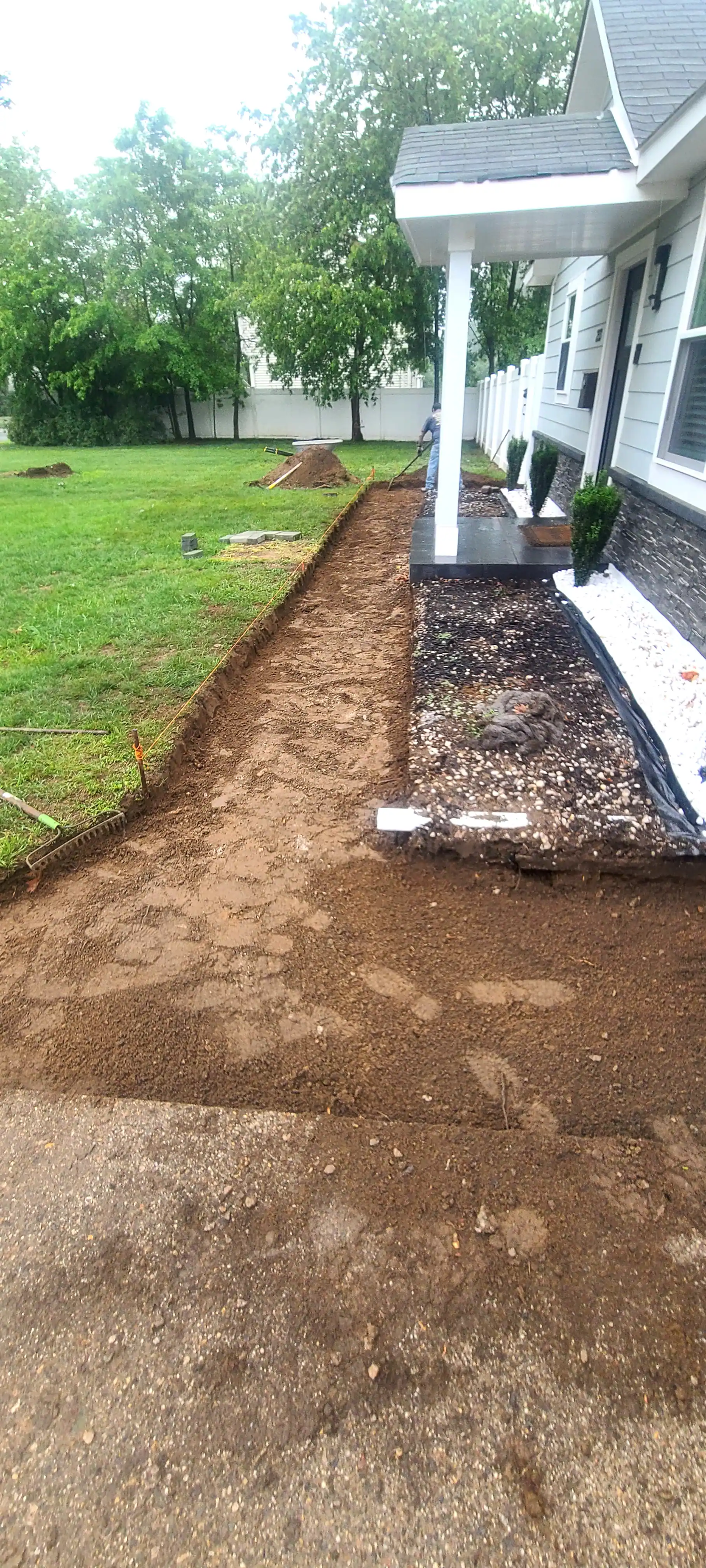 Driveway hardscaping project by Best Stone Makers in New Jersey
