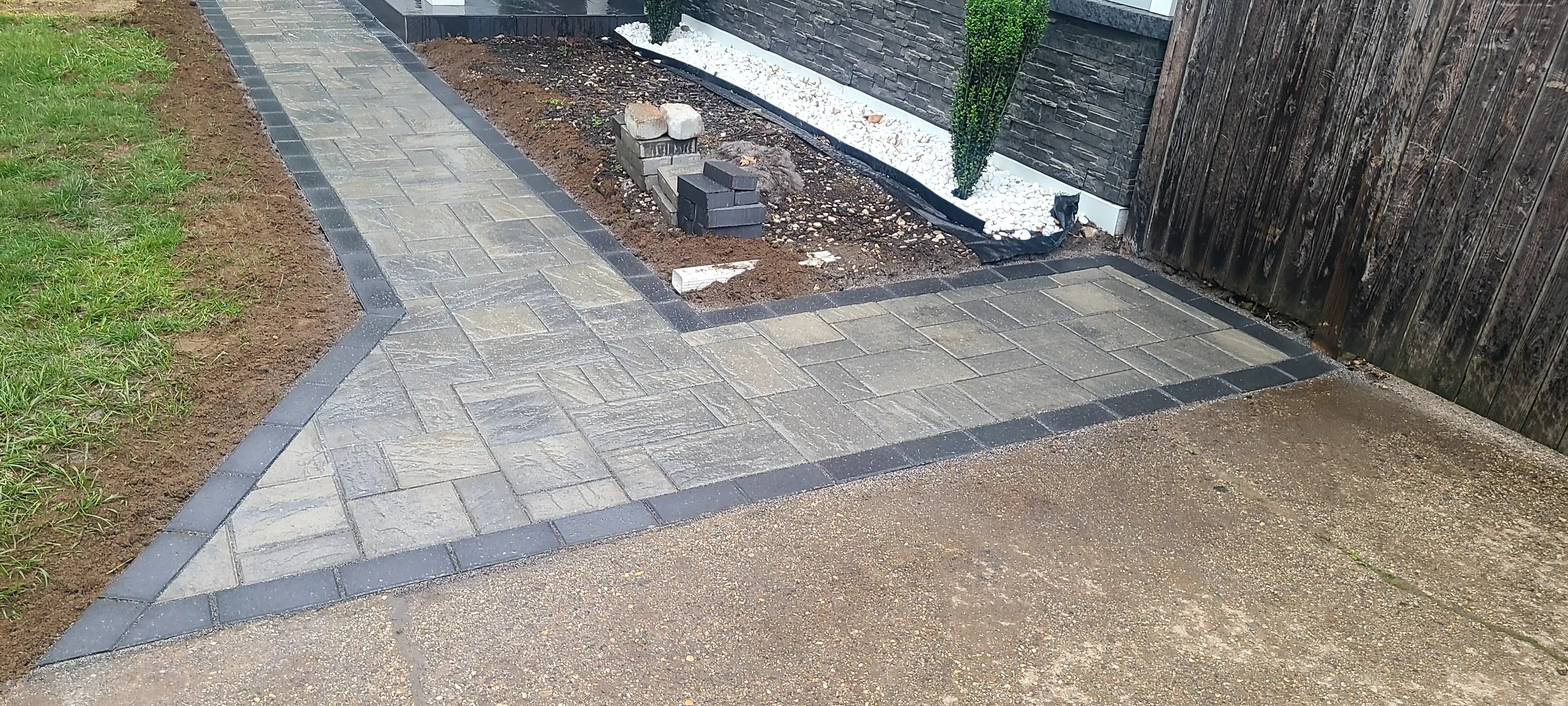Stone walkway installation by Best Stone Makers in New Jersey