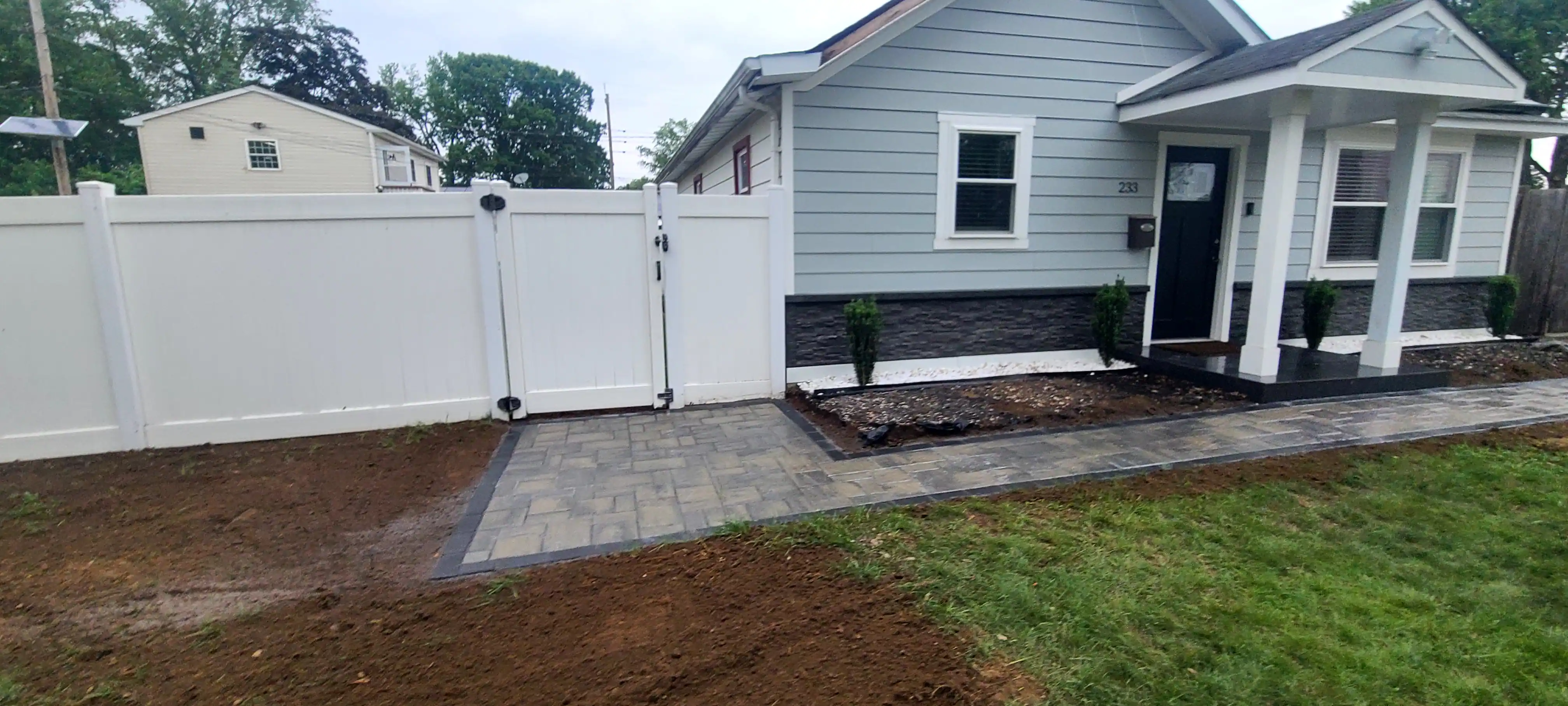 Paver hardscaping installation project by Best Stone Makers in New Jersey